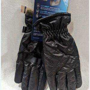 Isotoner Women's Black SleekHeatTouchscreen Packable Gloves...Size L/XL